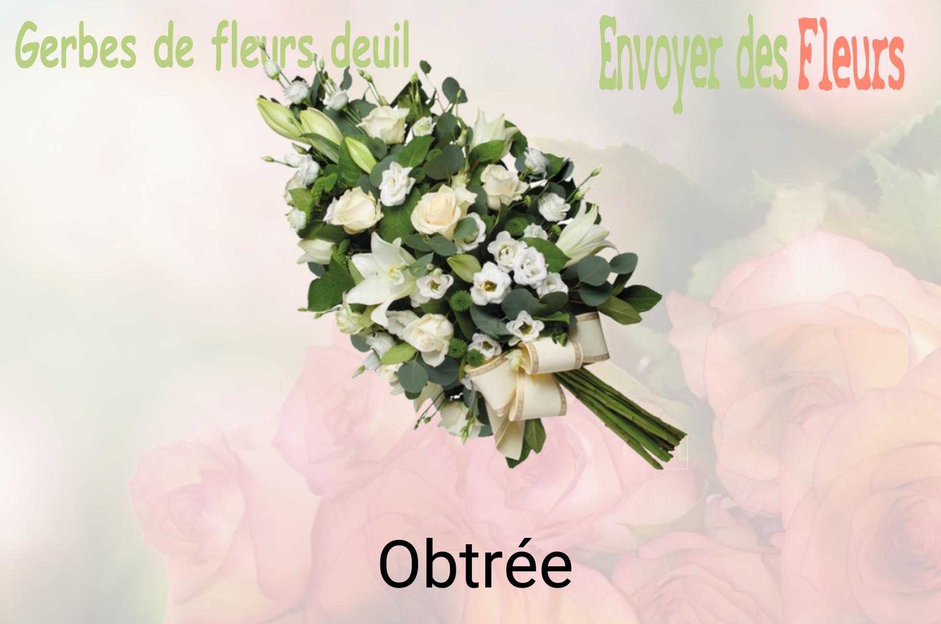 Gerbe de fleurs de deuil livrée à Obtrée